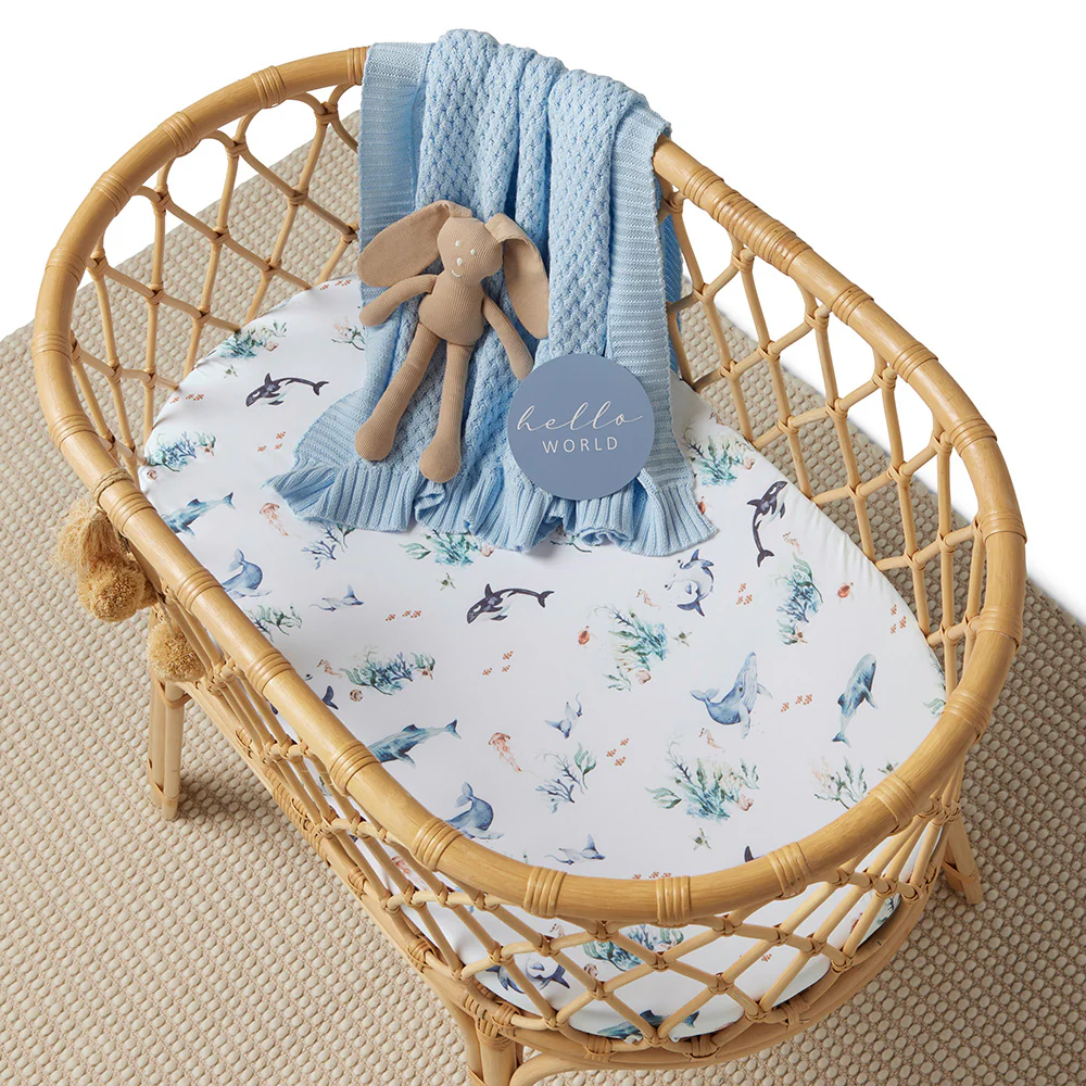 Ocean Organic Bassinet Sheet / Change Pad Cover - Image 10
