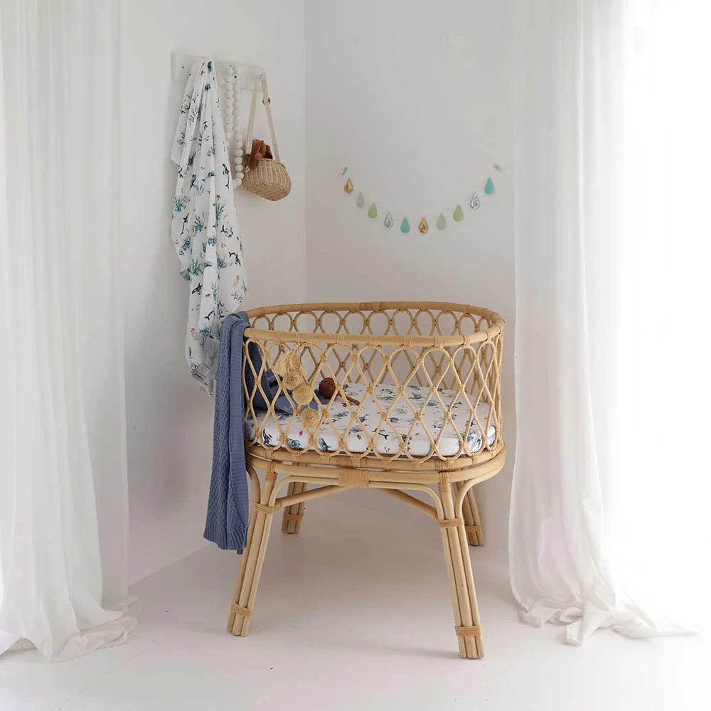 Ocean Organic Bassinet Sheet / Change Pad Cover - Image 3