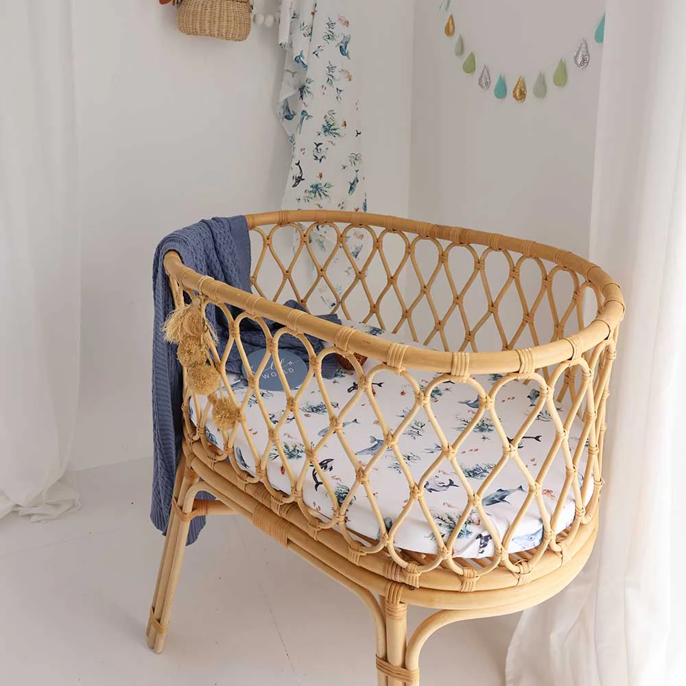 Ocean Organic Bassinet Sheet / Change Pad Cover - Image 7