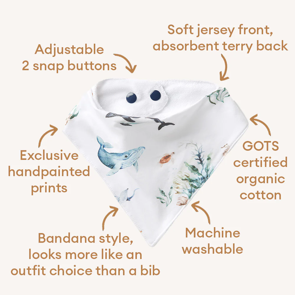Ocean Organic Dribble Bib - Image 4