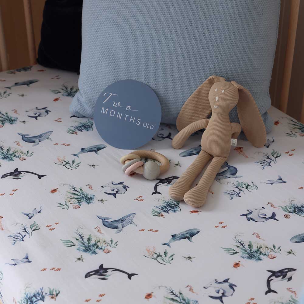 Ocean Organic Fitted Cot Sheet - Image 7