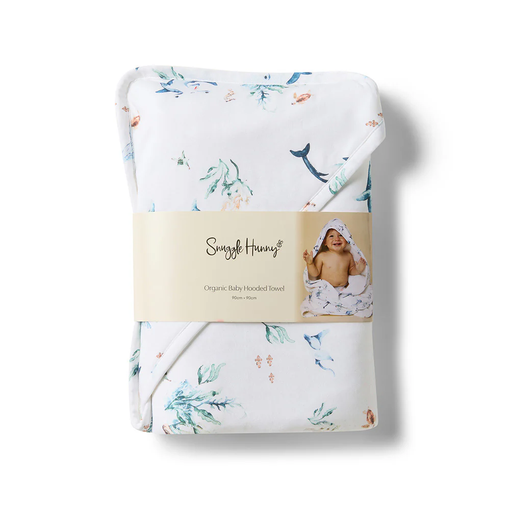 Ocean Organic Hooded Baby Towel - Image 6