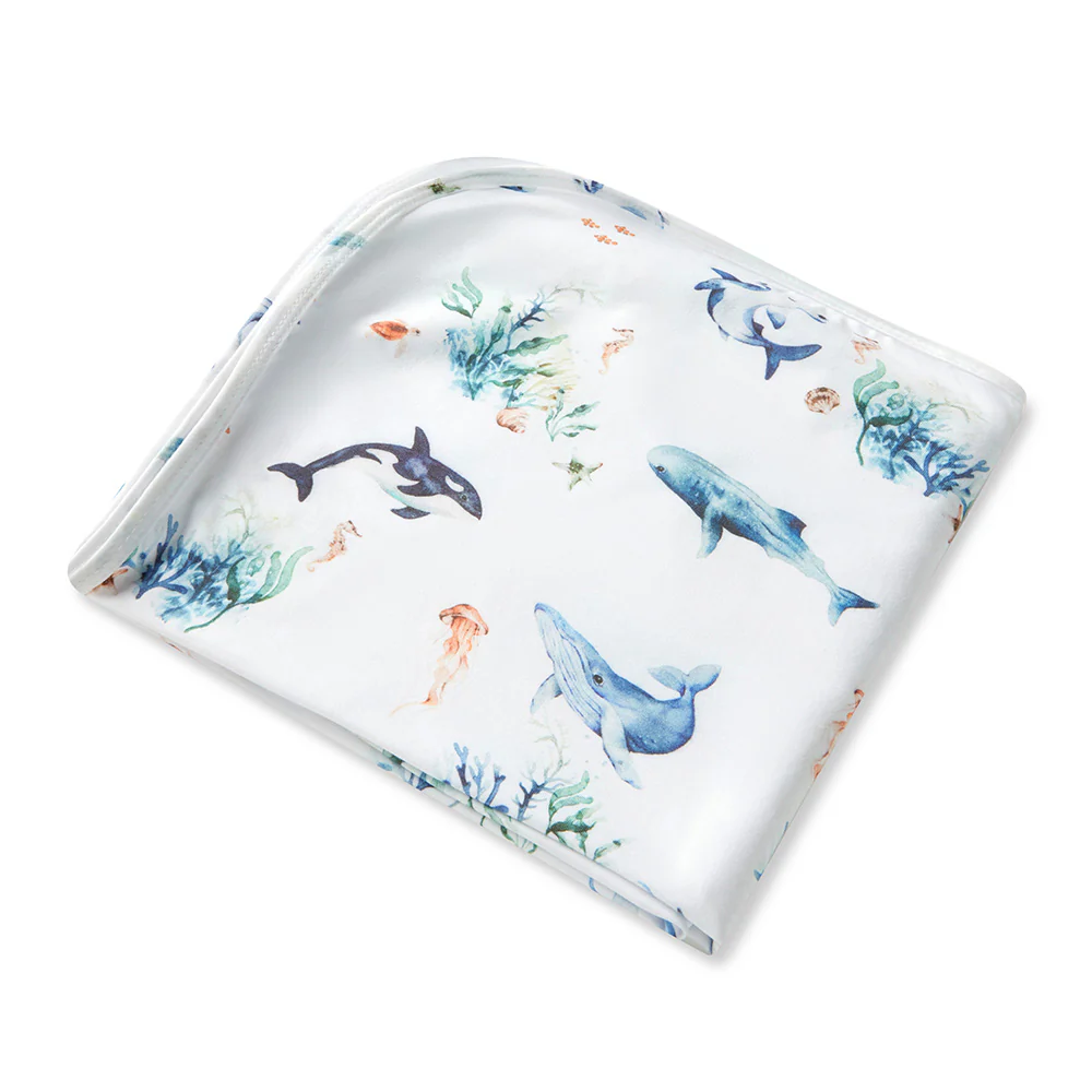Ocean Organic Jersey Wrap & Beanie Set - Image 5