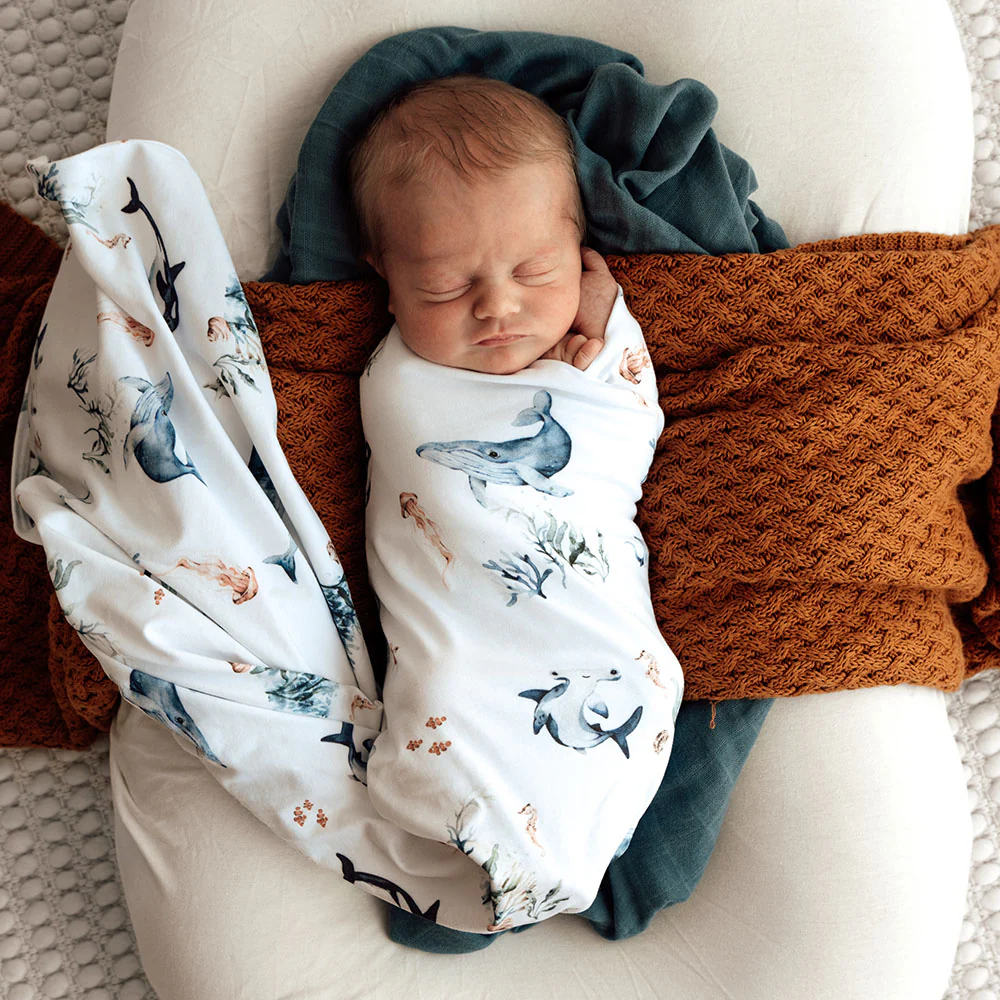 Ocean Organic Jersey Wrap & Beanie Set - Image 6