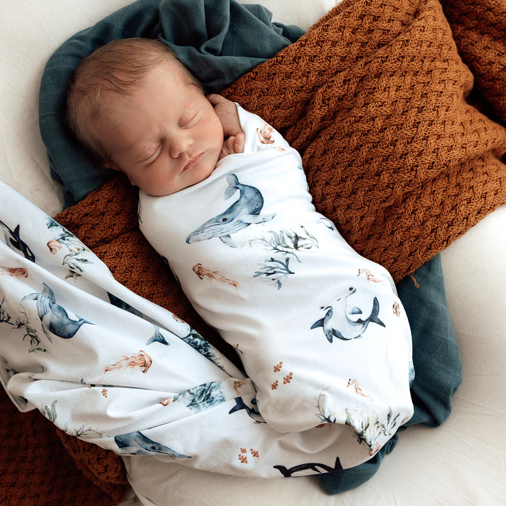 Ocean Organic Jersey Wrap & Beanie Set - Image 7