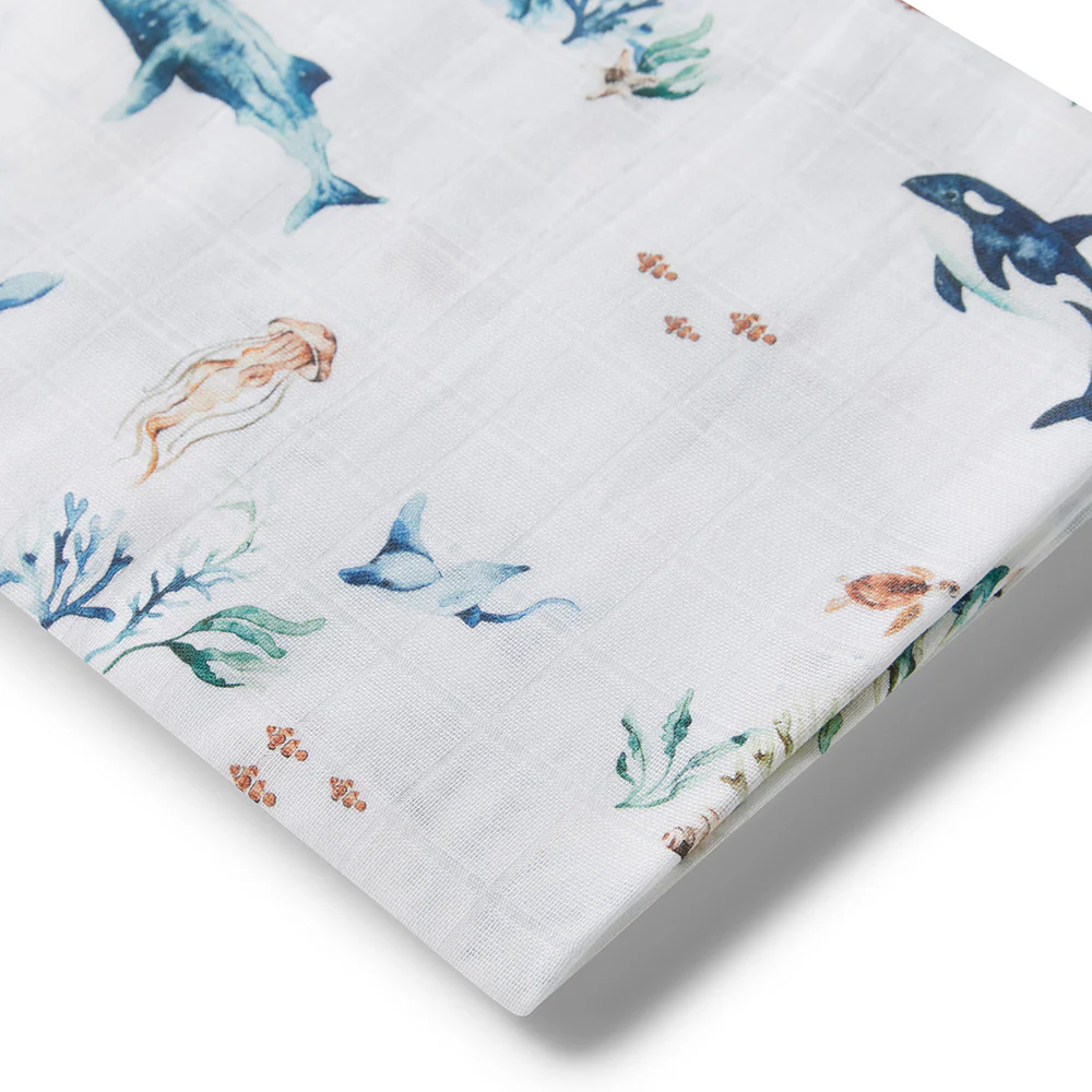 Ocean Organic Muslin Wrap - Image 2