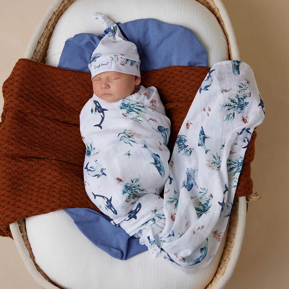 Ocean Organic Muslin Wrap - Image 4