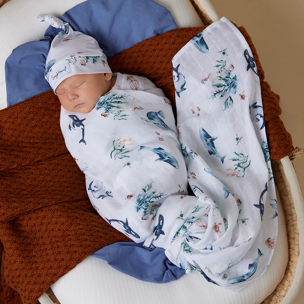 Ocean Organic Muslin Wrap - Image 6