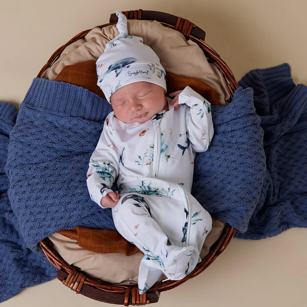 Ocean Organic Snuggle Sleepsuit Zip Footie - Image 3