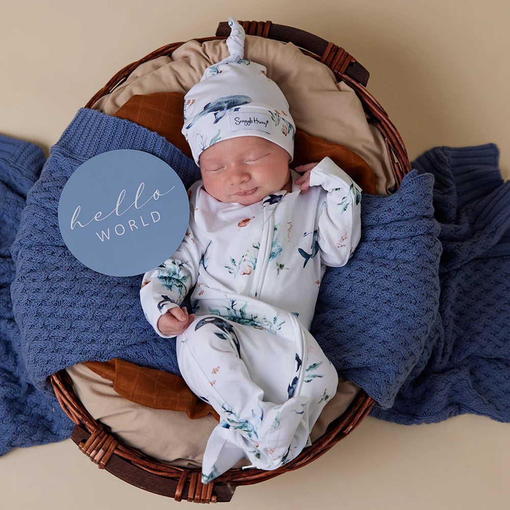 Ocean Organic Snuggle Sleepsuit Zip Footie - Image 7
