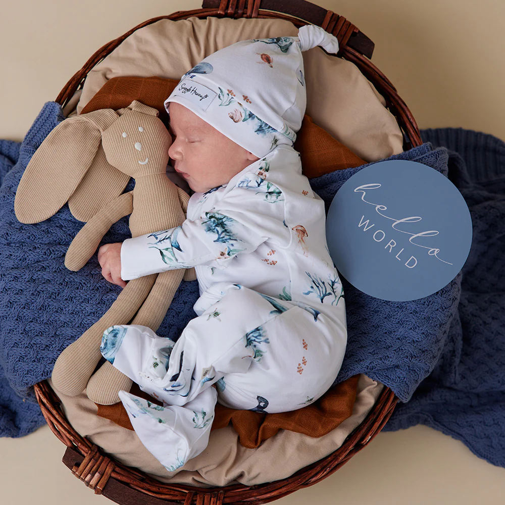 Ocean Organic Snuggle Sleepsuit Zip Footie - Image 9
