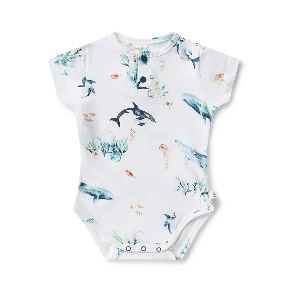 Ocean Short Sleeve Organic Bodysuit - Image 2