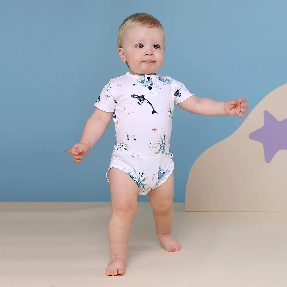 Ocean Short Sleeve Organic Bodysuit - Image 6