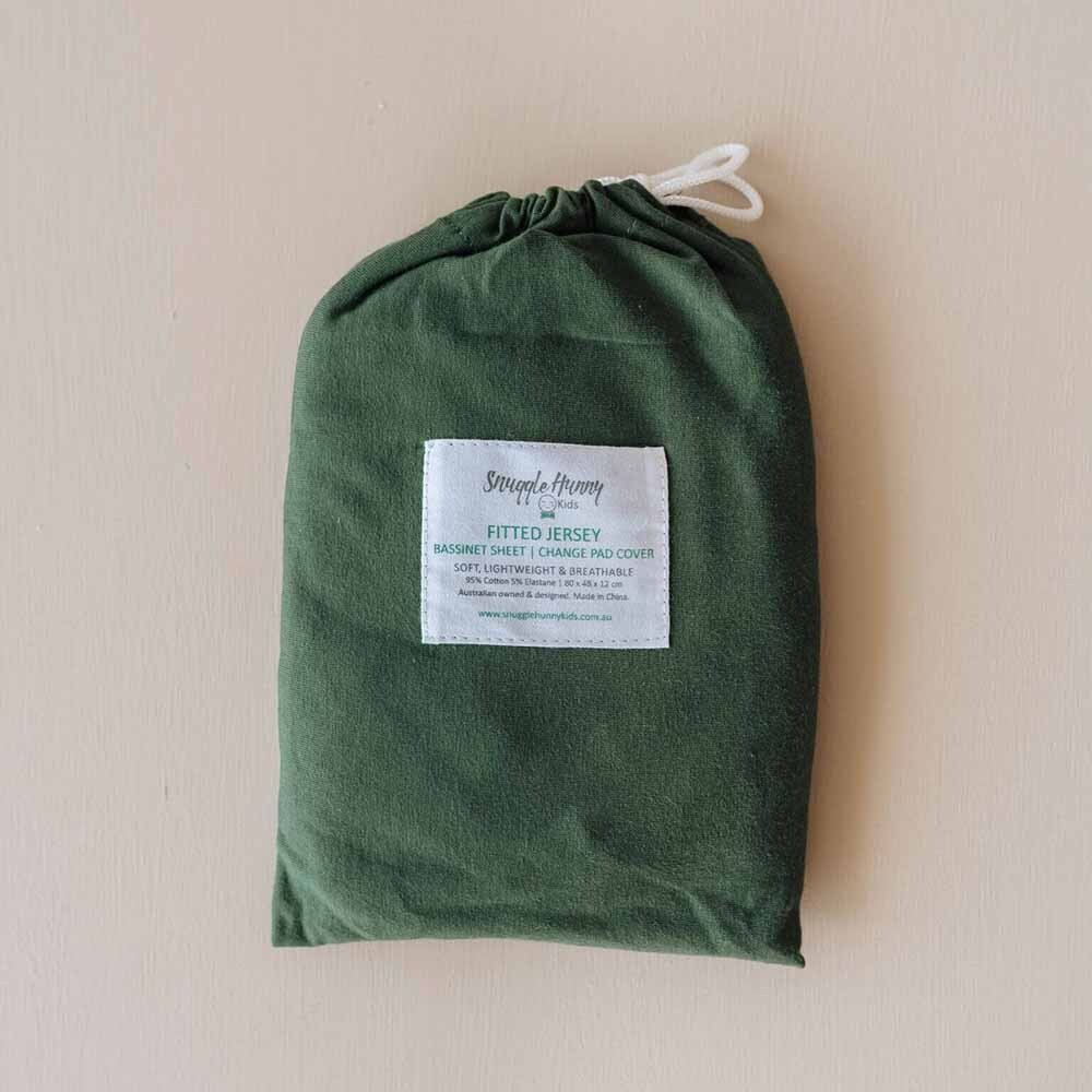 Olive Organic Bassinet Sheet / Change Pad Cover - Image 9