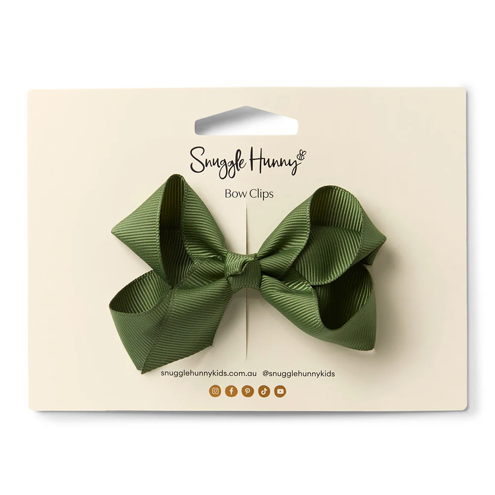 Olive Bow Hair Clip - Image 5