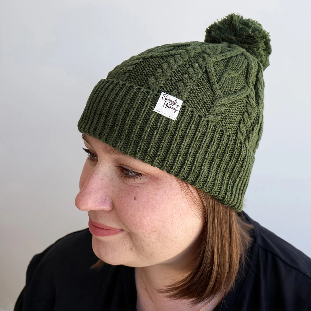 Olive Organic Adult Knit Beanie - Image 4