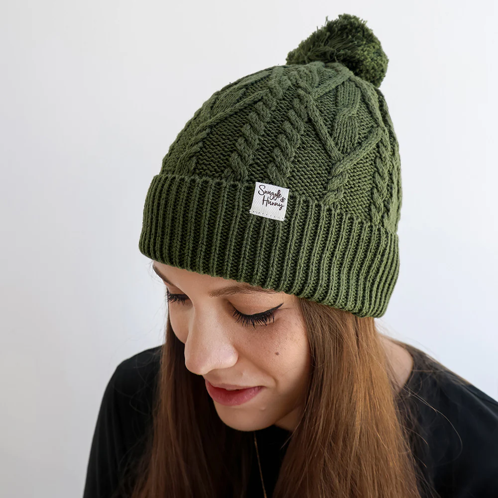 Olive Organic Adult Knit Beanie - Image 5