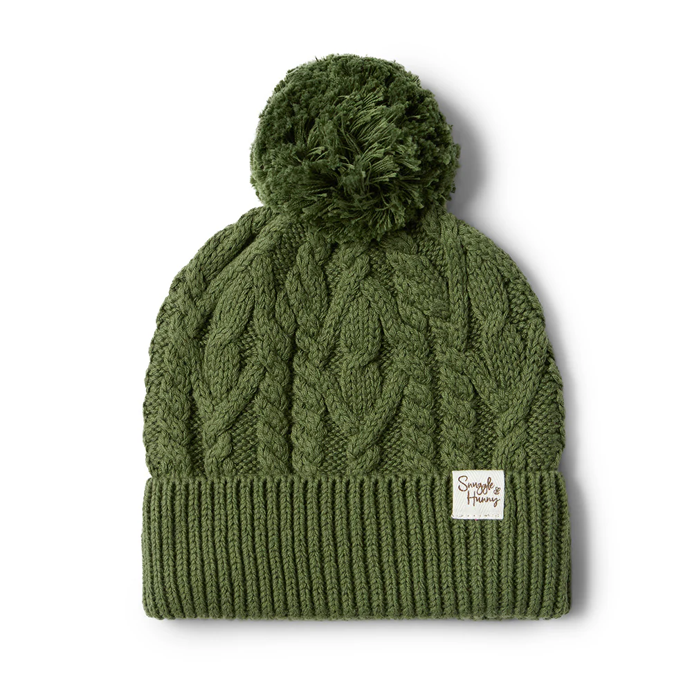 Olive Organic Baby Knit Beanie - Image 2