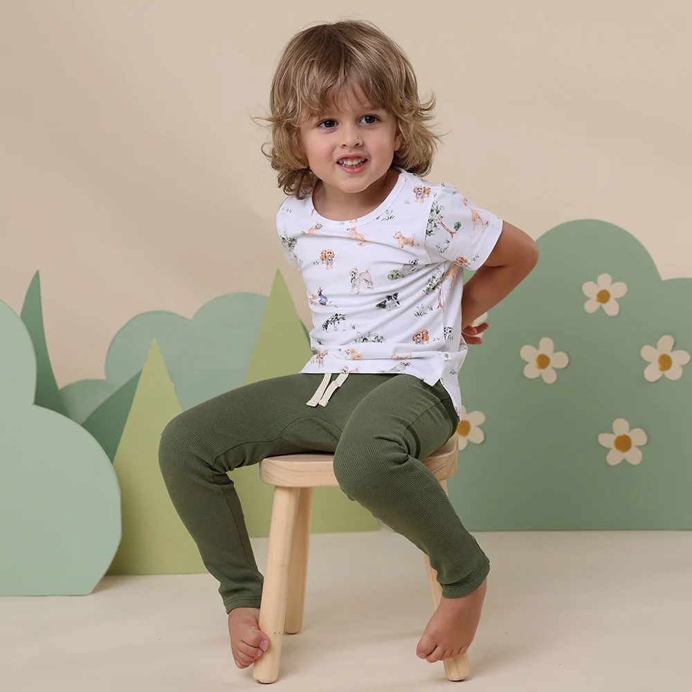 Olive Organic Pants - Image 3