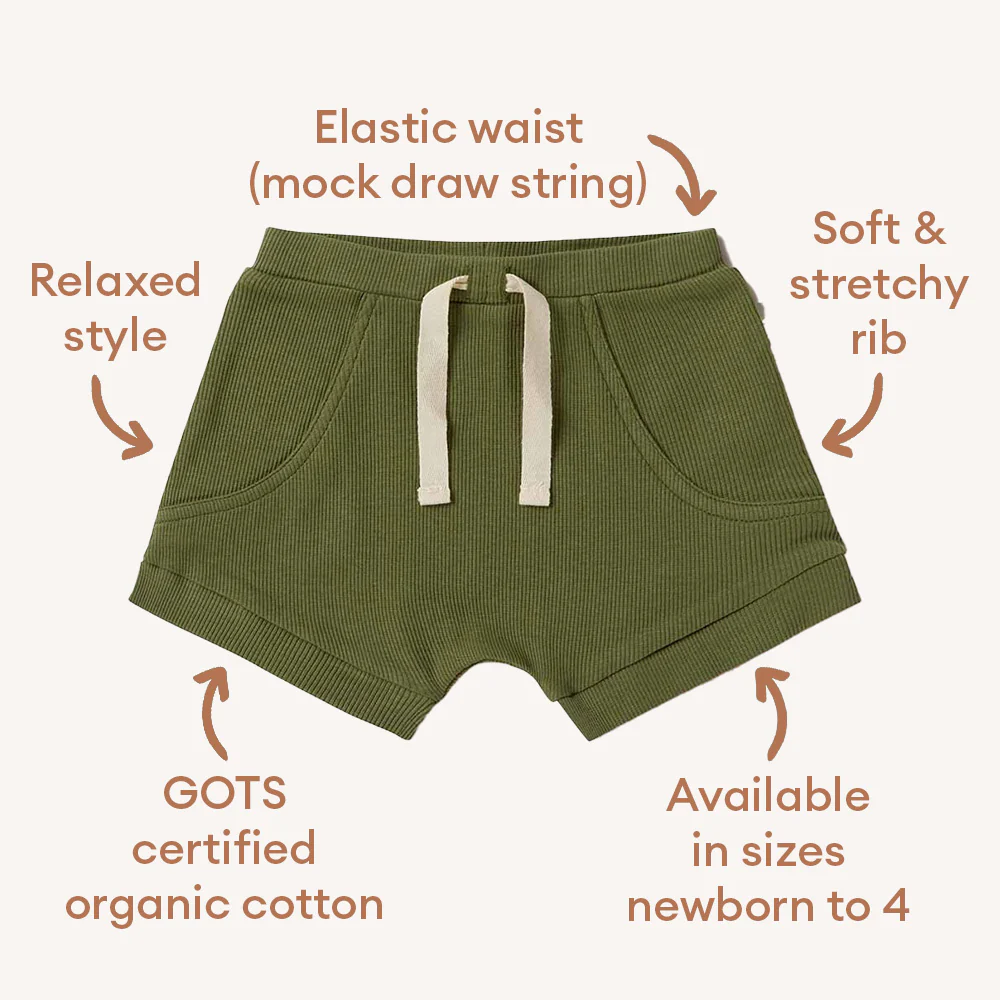 Olive Organic Shorts - Image 4