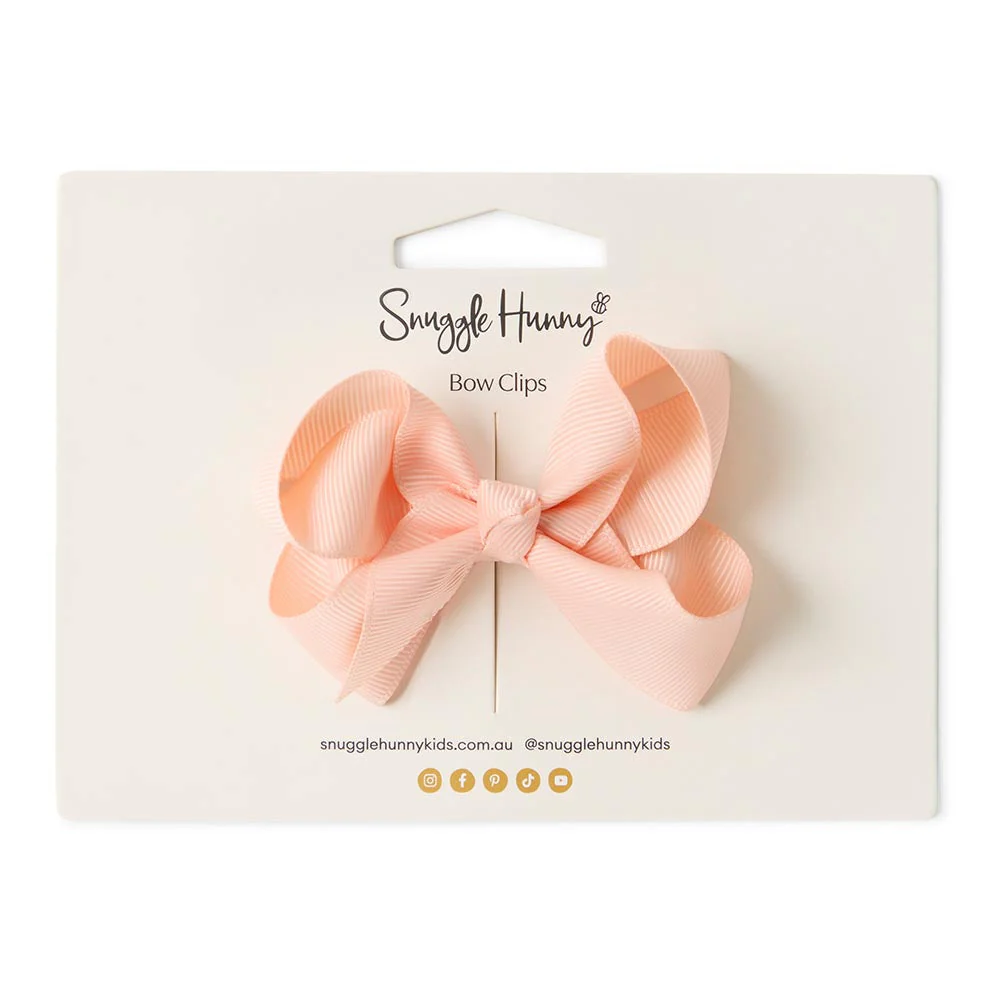 Peach Bow Hair Clip - Image 3