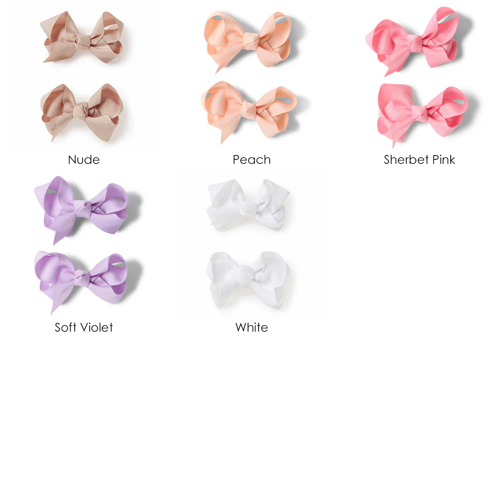 Piggy Tail Bow Hair Clips Pair 3 Pack - Image 3