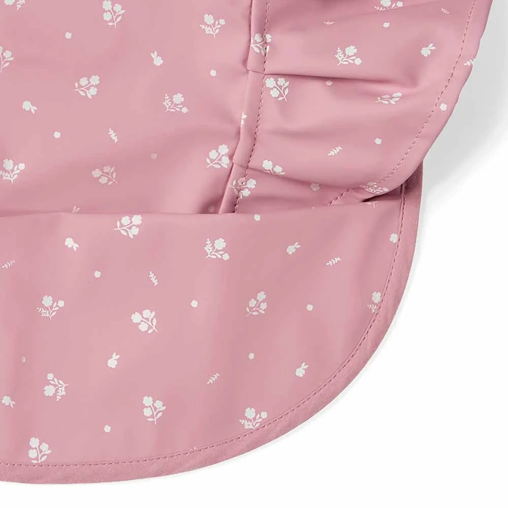 Pink Fleur Frill Snuggle Bib - Image 3