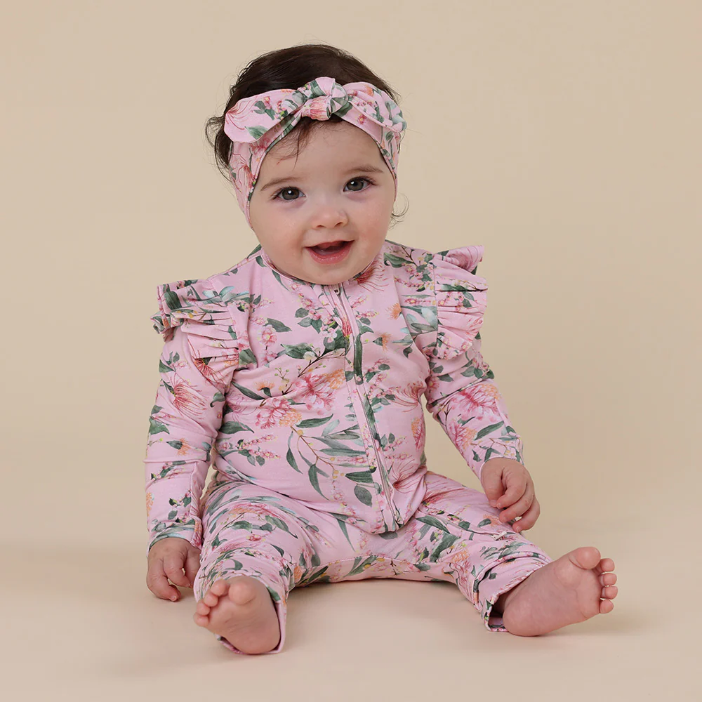 Pink Wattle Organic Snugglesuit Convertible Romper with Frill - Image 3
