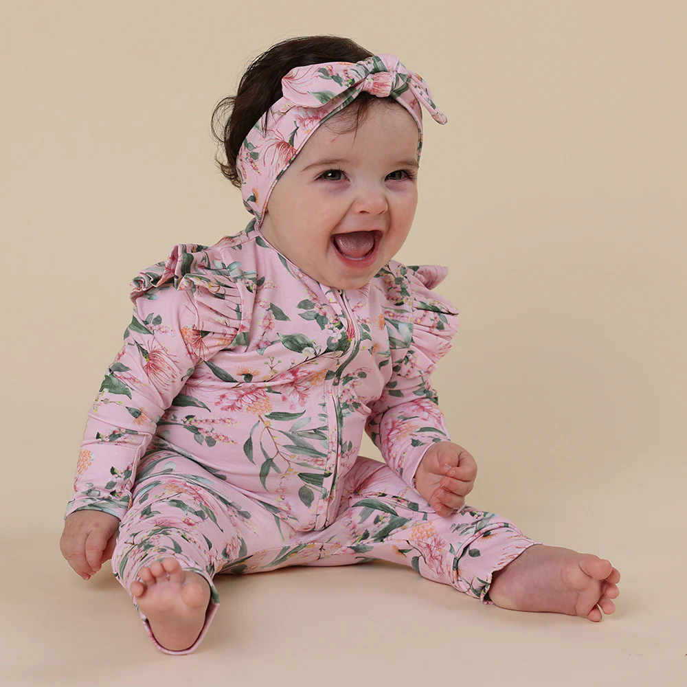 Pink Wattle Organic Snugglesuit Convertible Romper with Frill - Image 4