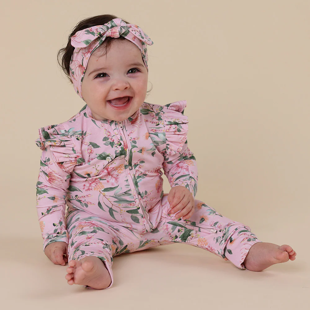 Pink Wattle Organic Snugglesuit Convertible Romper with Frill - Image 7