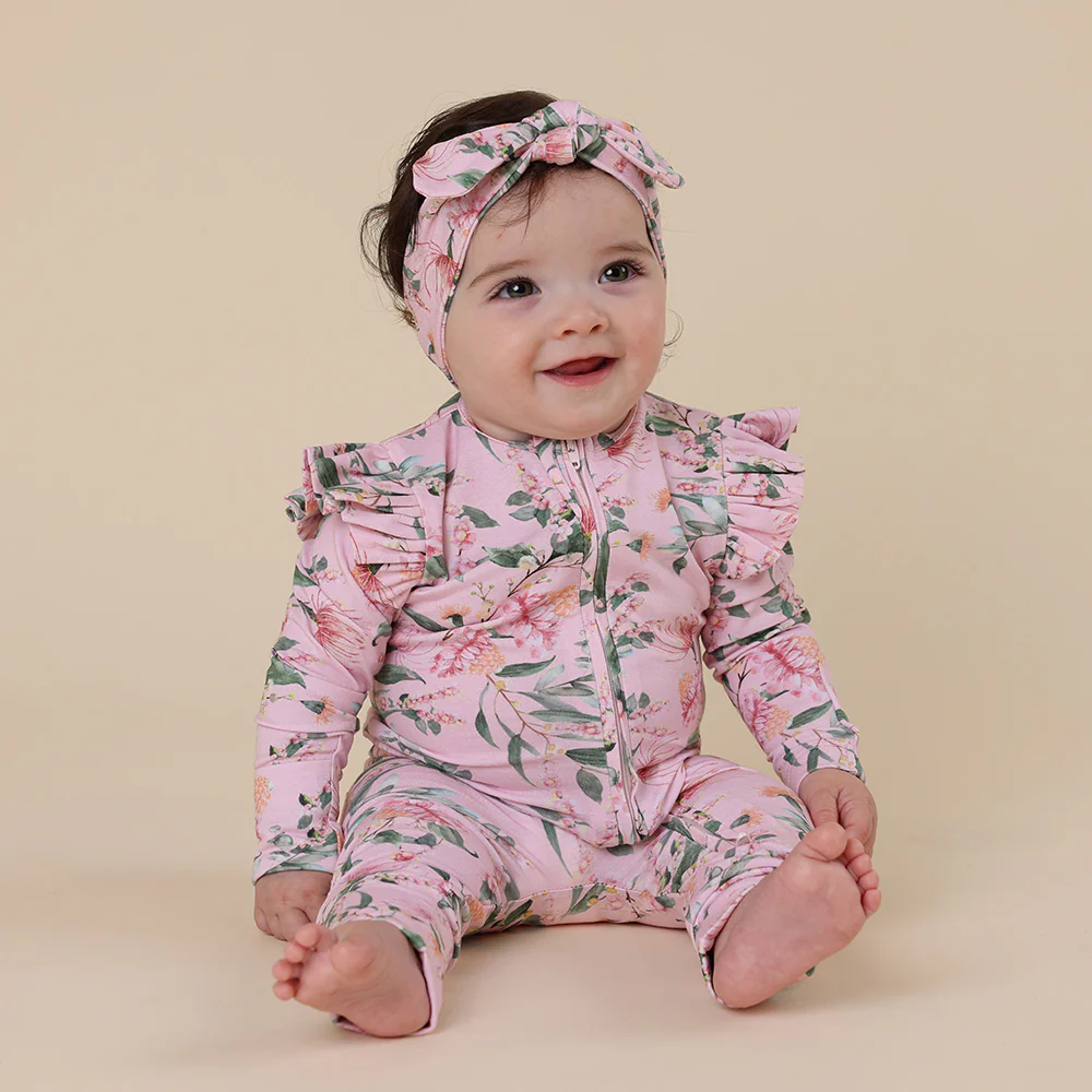 Pink Wattle Organic Snugglesuit Convertible Romper with Frill - Image 8