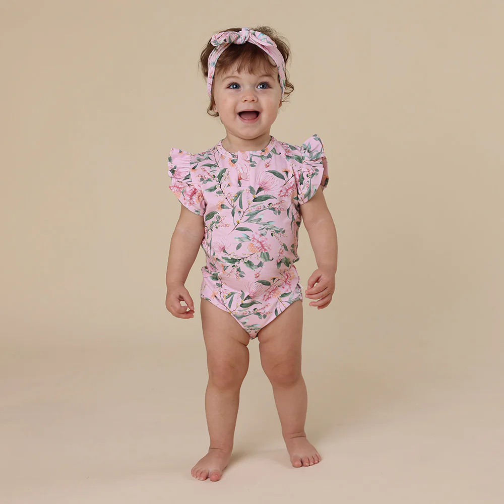 Pink Wattle Short Sleeve Organic Bodysuit - Image 3