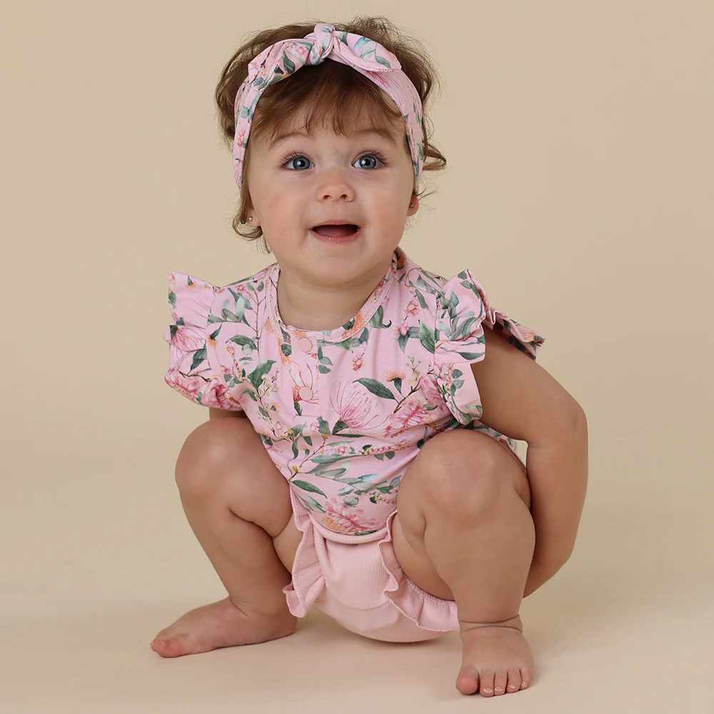 Pink Wattle Short Sleeve Organic Bodysuit - Image 4