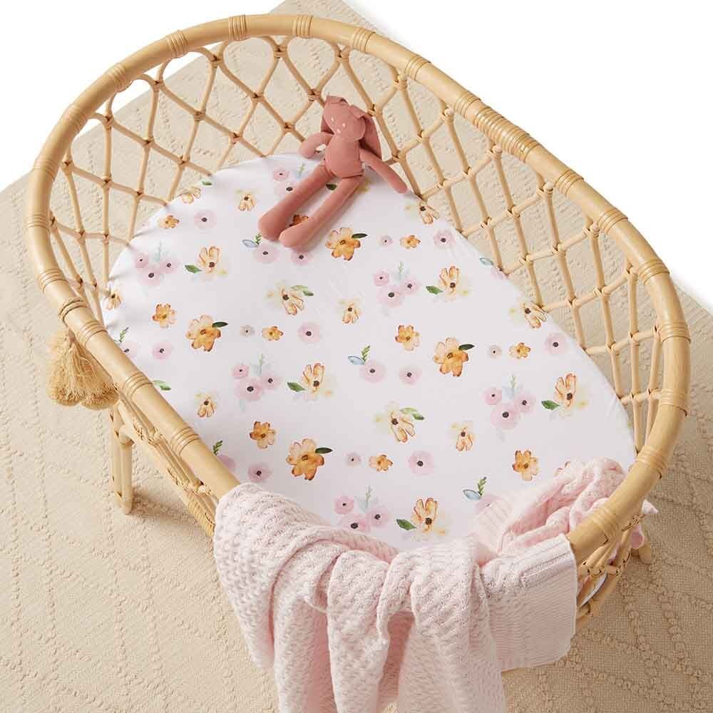 Poppy Organic Bassinet Sheet / Change Pad Cover - Image 3