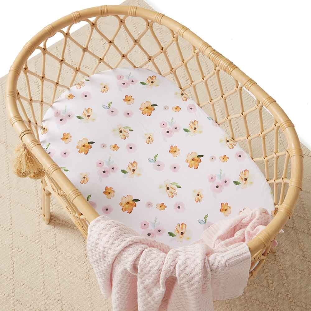 Poppy Organic Bassinet Sheet / Change Pad Cover - Image 4