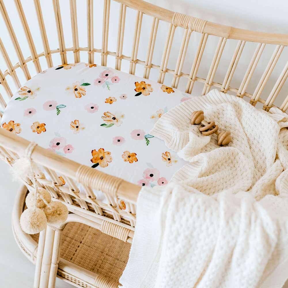 Poppy Organic Bassinet Sheet / Change Pad Cover - Image 7