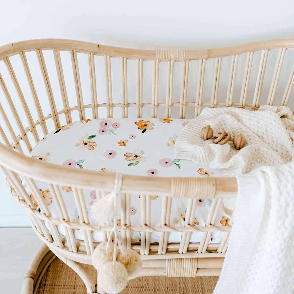 Poppy Organic Bassinet Sheet / Change Pad Cover - Image 8