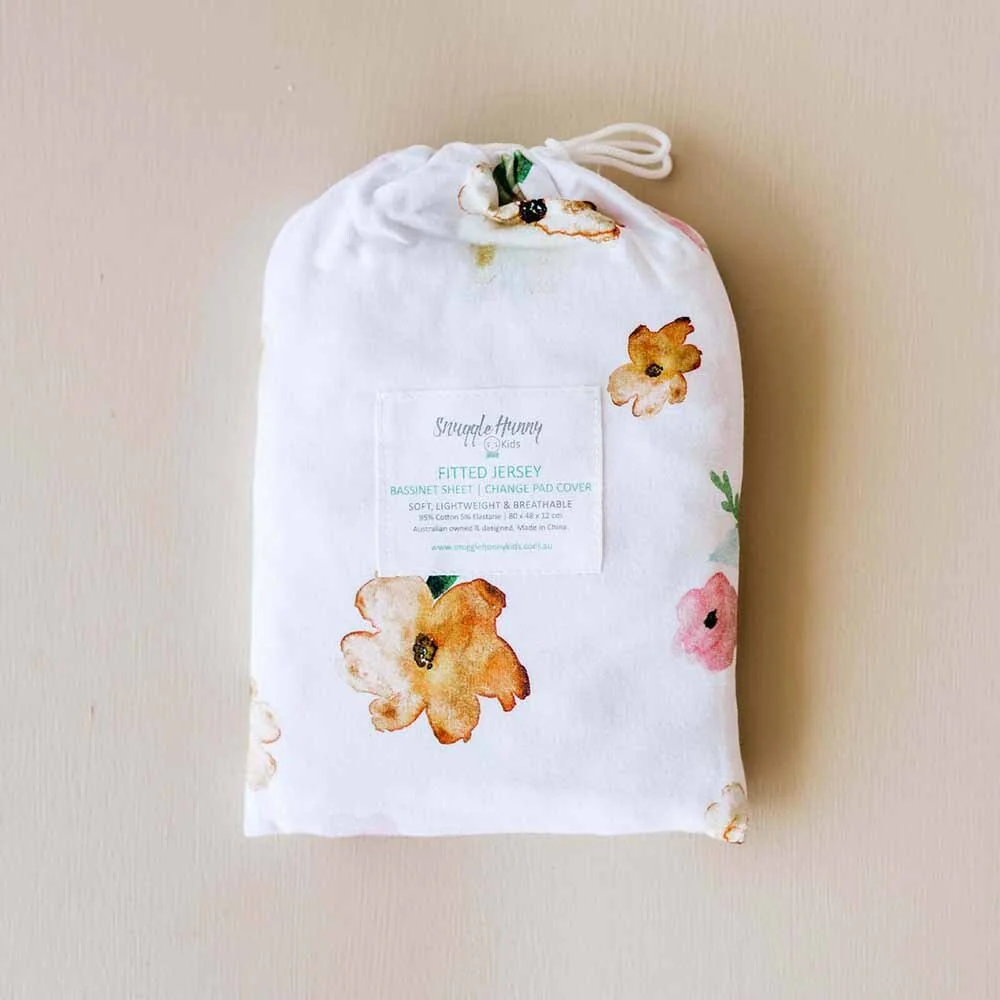 Poppy Organic Bassinet Sheet / Change Pad Cover - Image 9