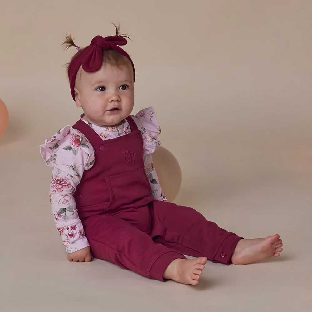 Raspberry Organic Joey Overalls - Image 3