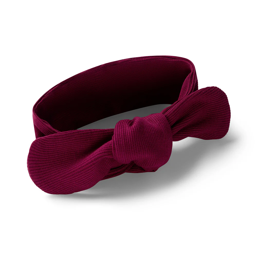 Raspberry Ribbed Organic Topknot - Image 2