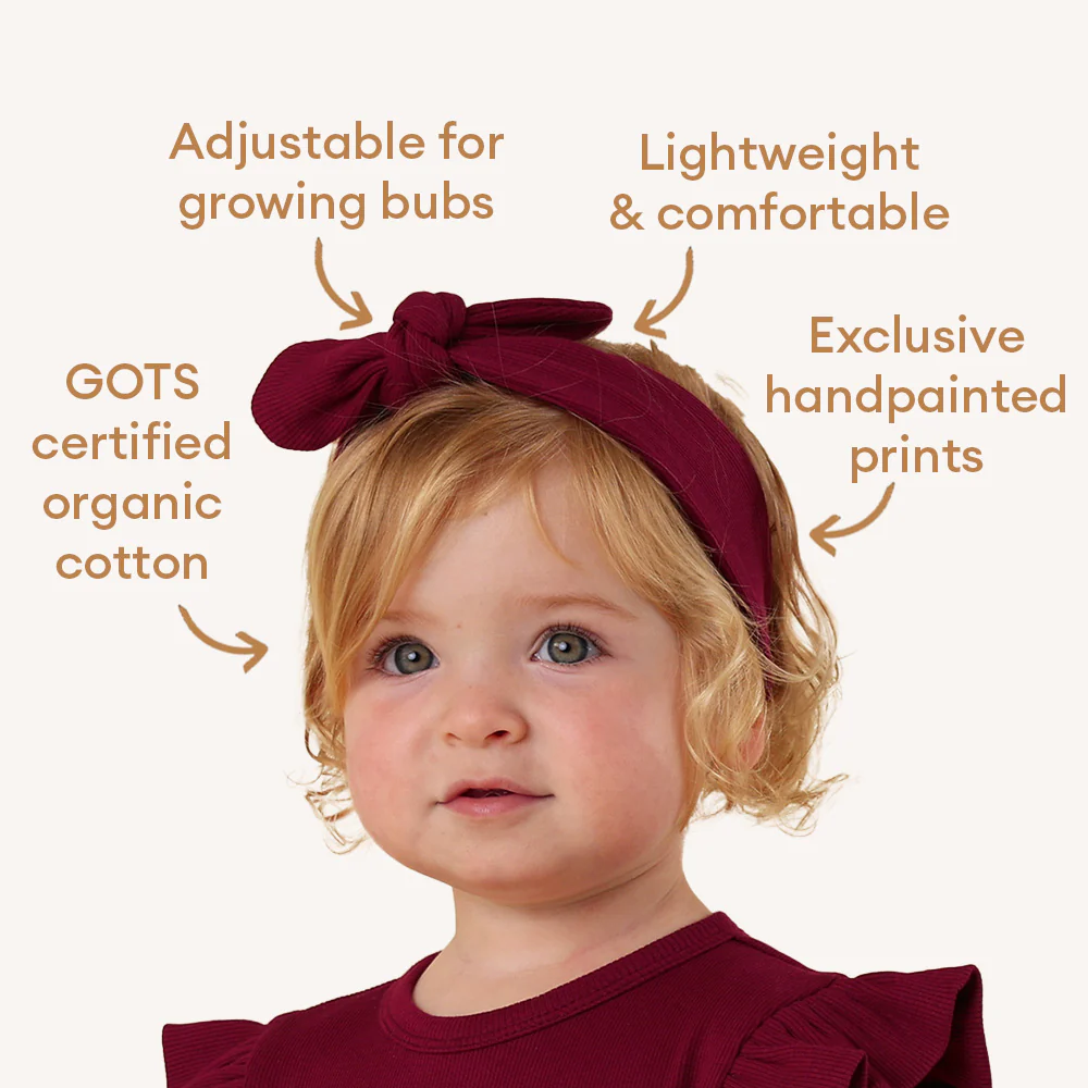 Raspberry Ribbed Organic Topknot - Image 5