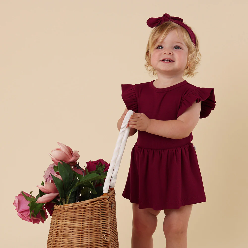 Raspberry Short Sleeve Organic Dress - Image 9