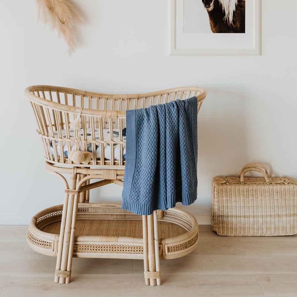 River Diamond Knit Organic Baby Blanket - Image 4