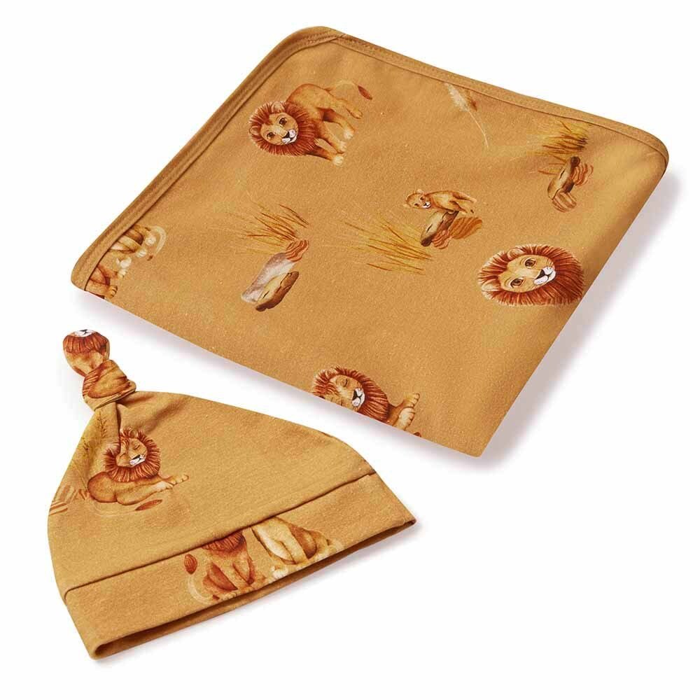 Roar Organic Jersey Wrap & Beanie Set - Image 2