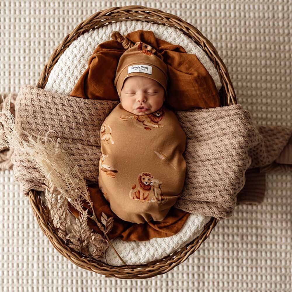 Roar Organic Snuggle Swaddle & Beanie Set - Image 6