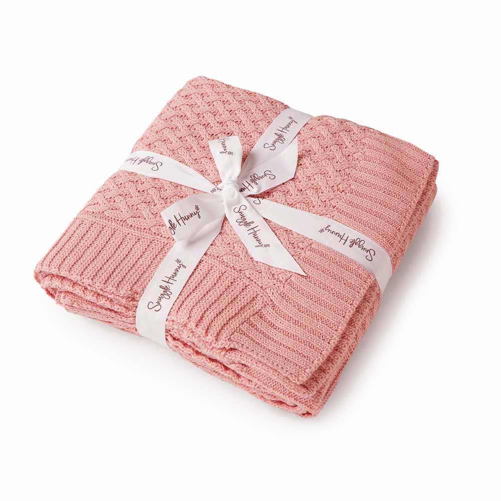Rosa Diamond Knit Organic Baby Blanket - Image 2