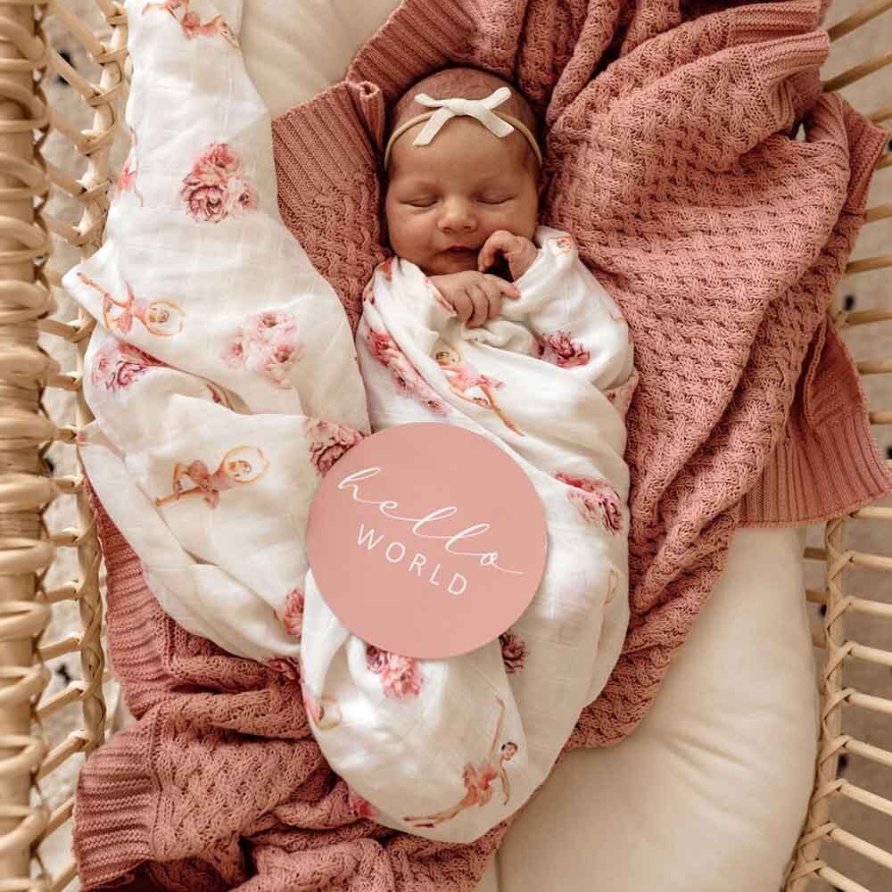Rosa Diamond Knit Organic Baby Blanket - Image 3