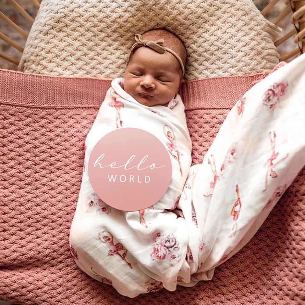 Rosa Diamond Knit Organic Baby Blanket - Image 4