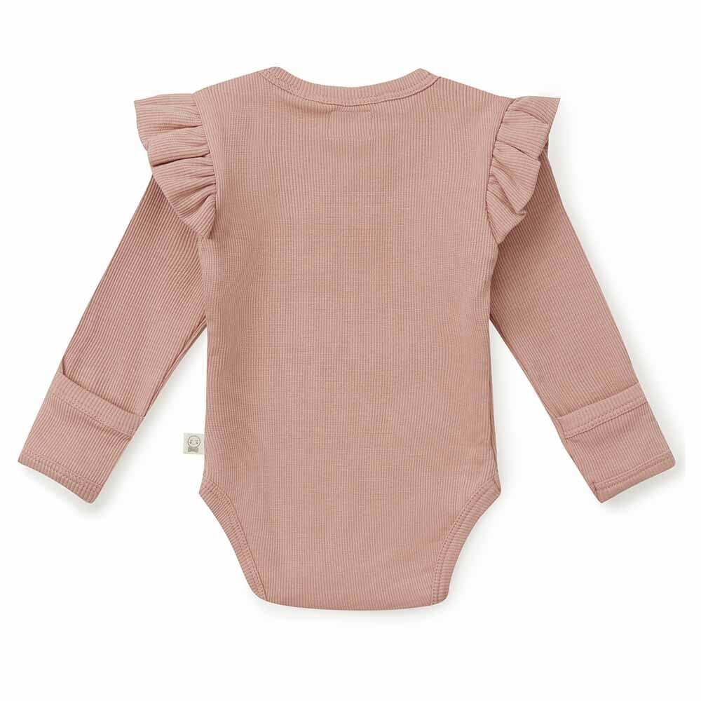 Rose Long Sleeve Organic Bodysuit - Image 6