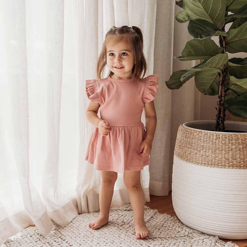 Rose Short Sleeve Organic Dress - Image 3
